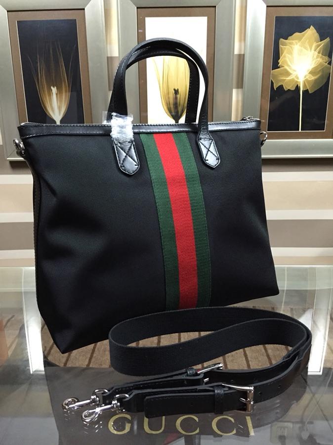 GUCCI 古馳男包 新款 368558 pvc配皮 Gucci男包 男士手提包 可肩背
